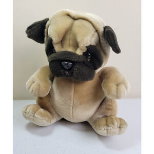 Bestever Pug Plush Stuffed Toy Tan Black Puppy Dog Animal Soft Cute Adorable 11"